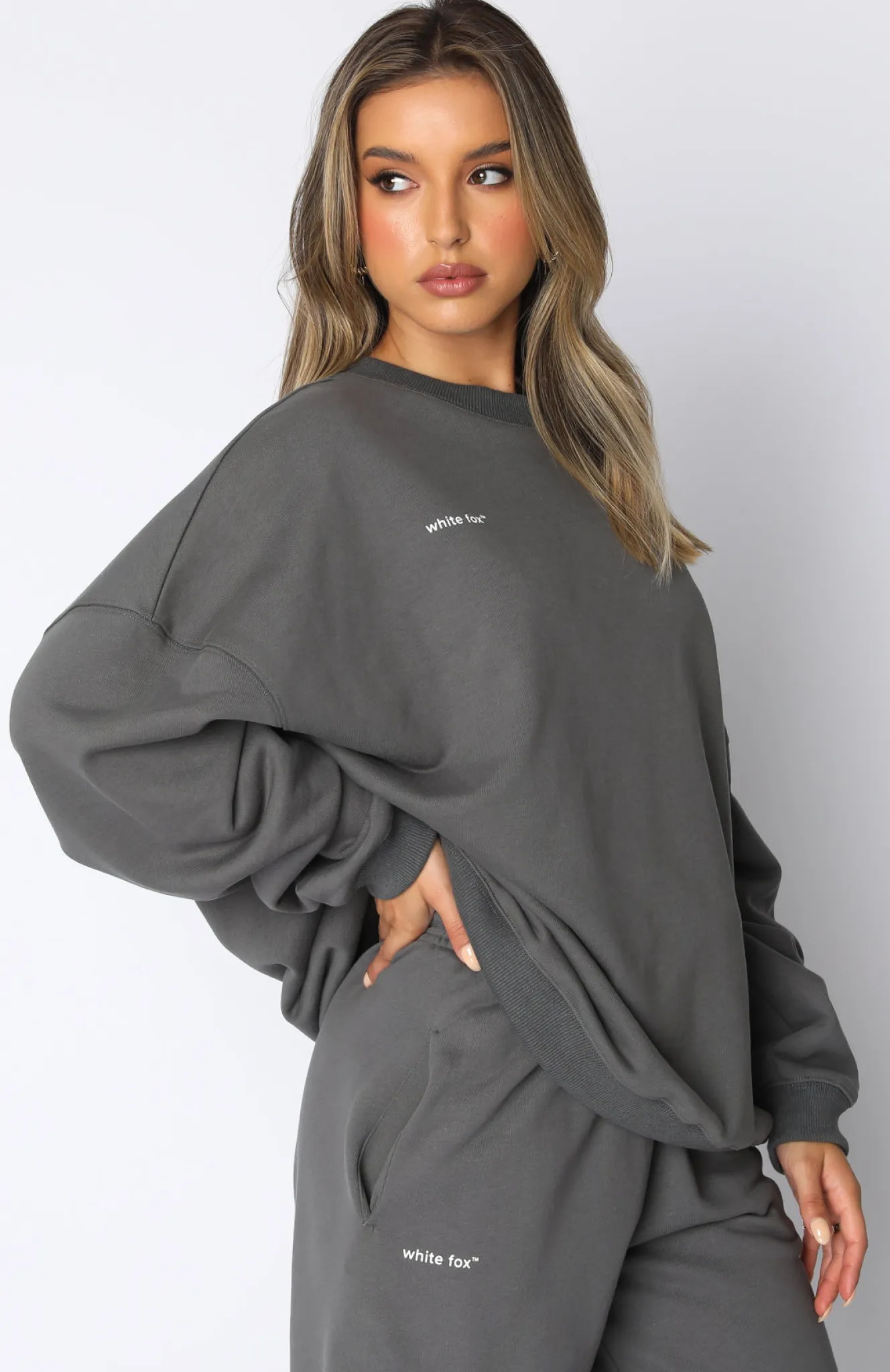 Jackets & Blazers | White Fox Boutique Own The Moment Sweater Slate grey