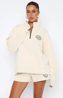 Jackets & Blazers | White Fox Boutique Part Of The Story Zip Front Sweater Pebble nude