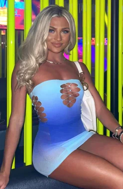 Shirts & Blouses | White Fox Boutique Peace Of Mind Strapless Crop Topaz Gradient blue