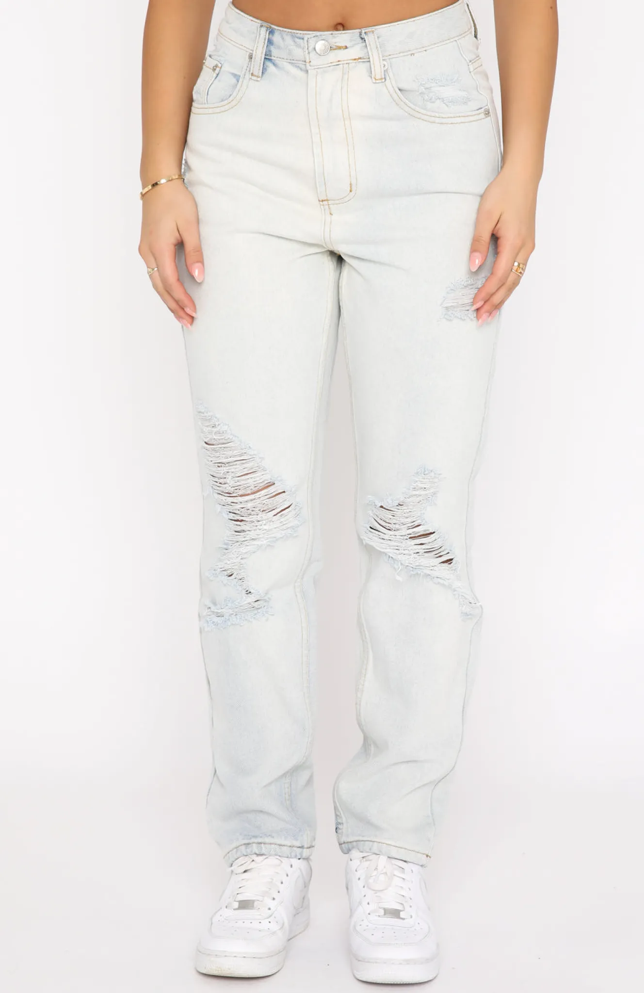 Denim | White Fox Boutique Piece Of Me Boyfriend Jeans Light blue