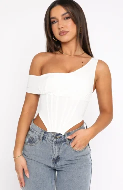 Shirts & Blouses | White Fox Boutique Play Hard To Get Crop white