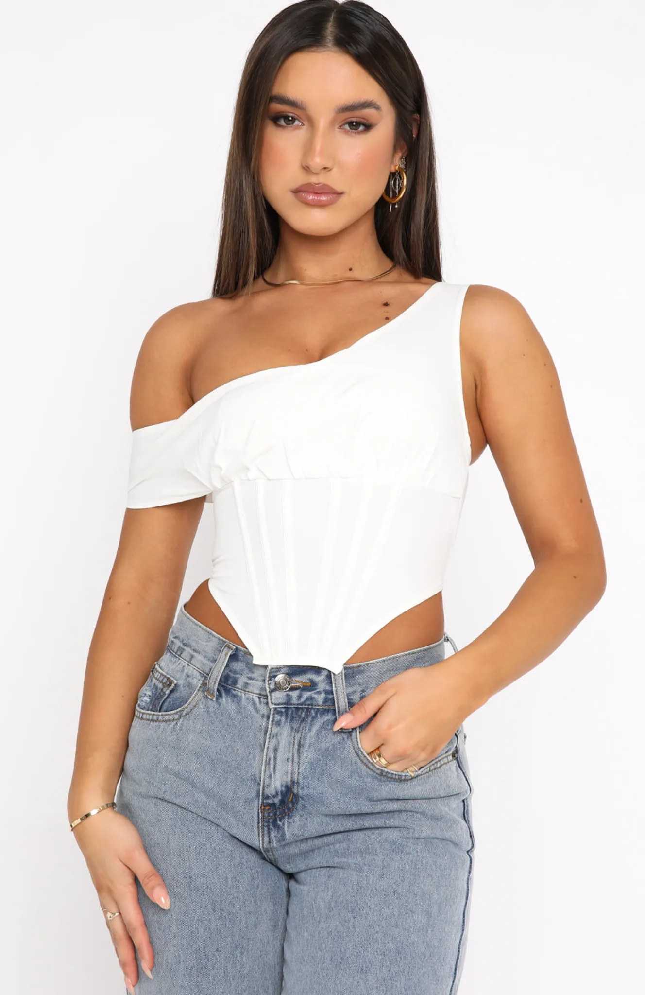 Shirts & Blouses | White Fox Boutique Play Hard To Get Crop white