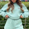 Shorts | White Fox Boutique Positive Vibes Lounge Shorts Sage green