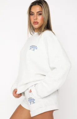 Shorts | White Fox Boutique Positive Vibes Lounge Shorts Marle grey