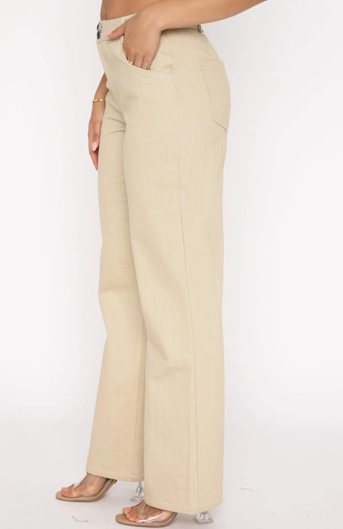 Pants | White Fox Boutique Power Play Pants Oatmeal nude