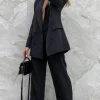 Pants | White Fox Boutique Press Pause Pants black