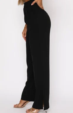 Pants | White Fox Boutique Press Pause Pants black