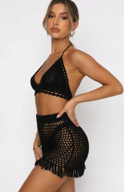 Resort Wear | White Fox Boutique Private Island Crochet Set black