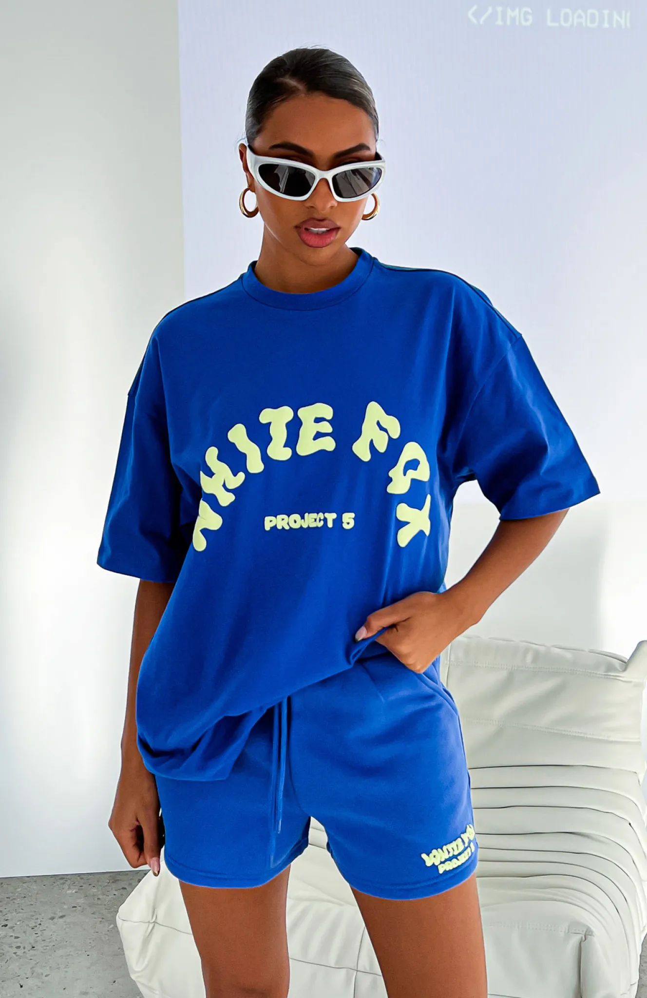 Shorts | White Fox Boutique Project 5 Lounge Shorts Cobalt blue