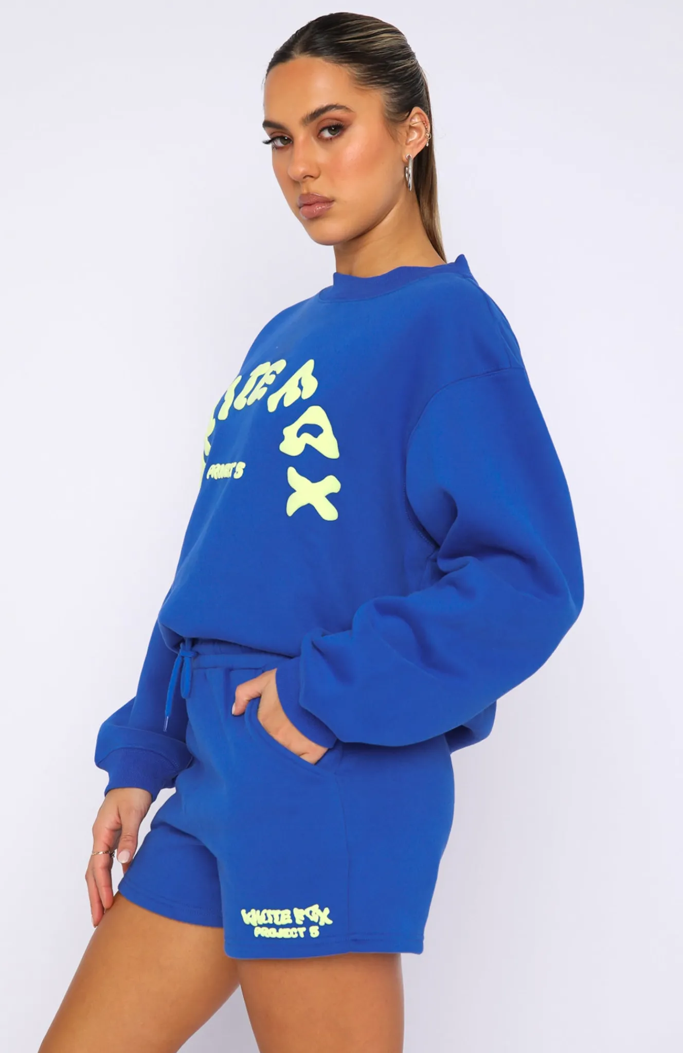Shorts | White Fox Boutique Project 5 Lounge Shorts Cobalt blue