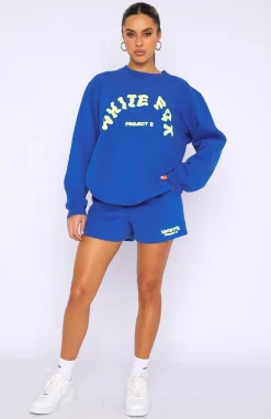Shorts | White Fox Boutique Project 5 Lounge Shorts Cobalt blue