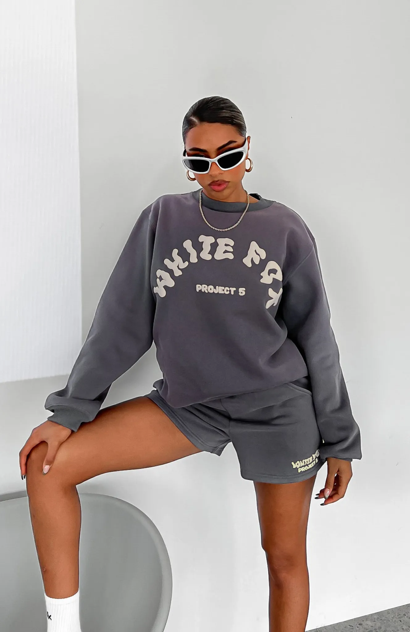Shorts | White Fox Boutique Project 5 Lounge Shorts Volcanic grey
