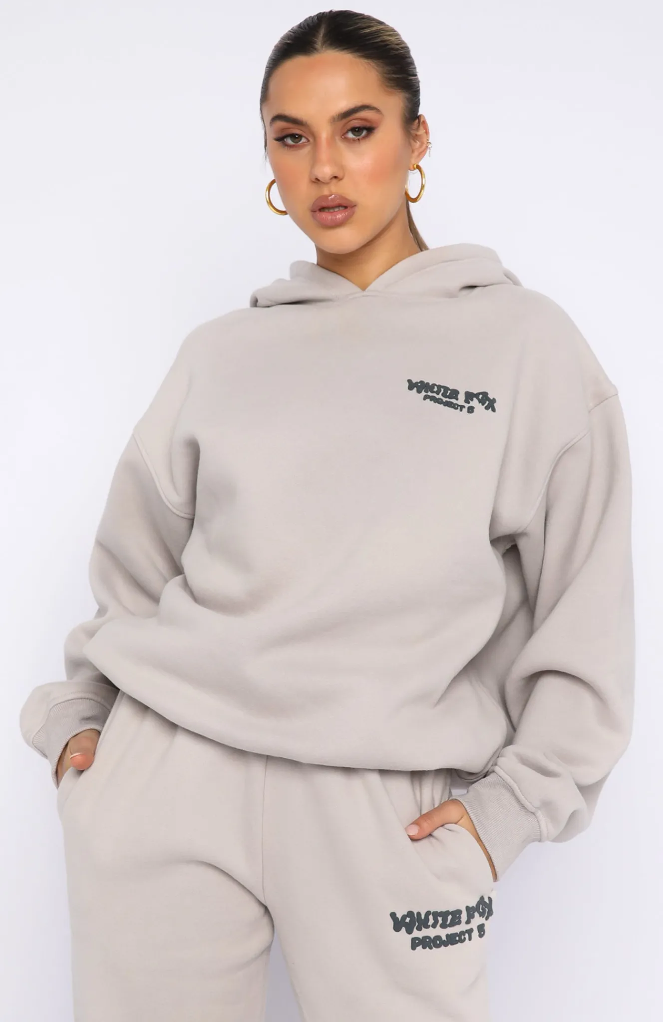 Jackets & Blazers | White Fox Boutique Project 5 Oversized Hoodie Lunar grey
