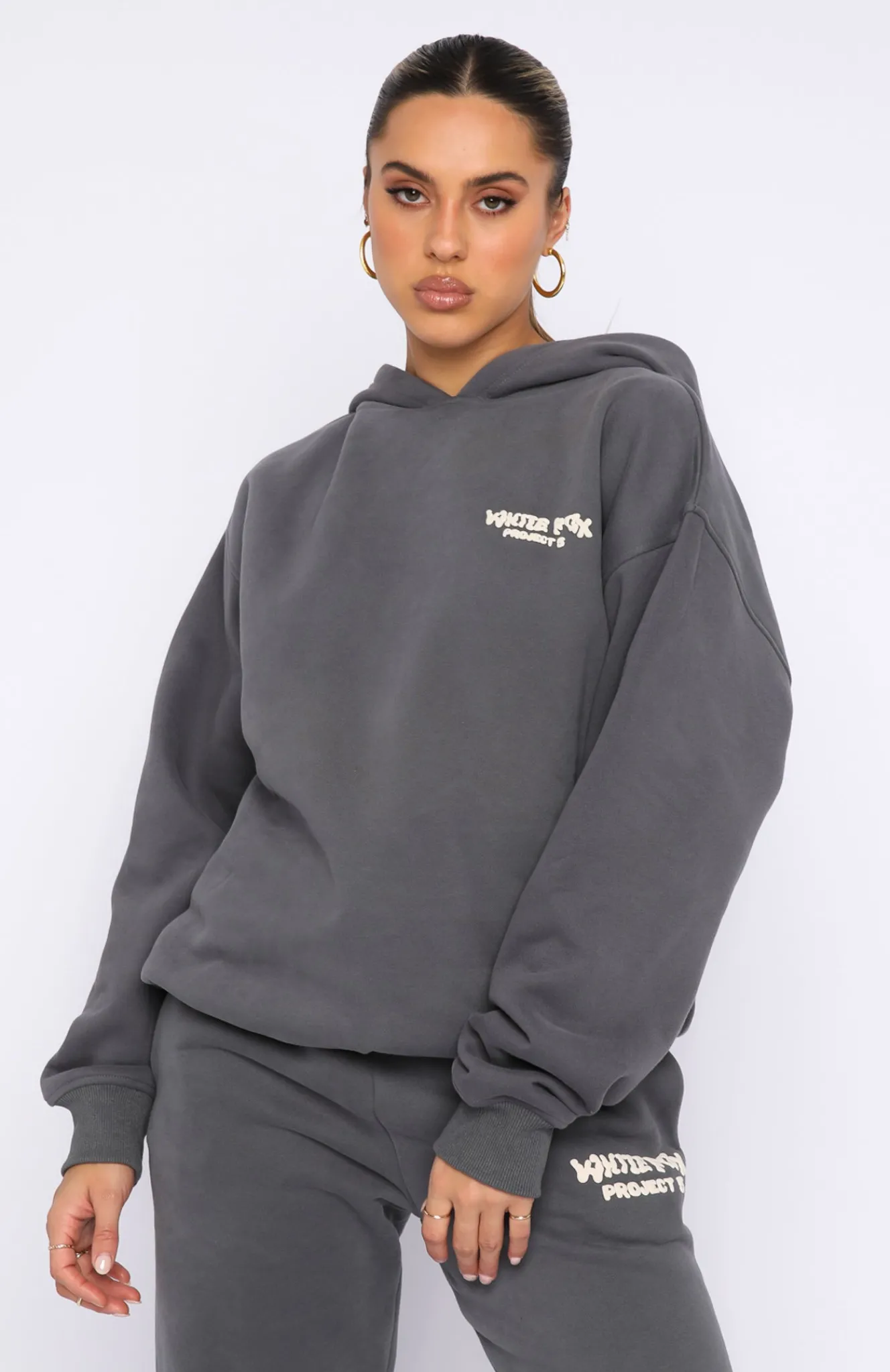 Jackets & Blazers | White Fox Boutique Project 5 Oversized Hoodie Volcanic grey