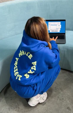 Jackets & Blazers | White Fox Boutique Project 5 Oversized Hoodie Cobalt blue
