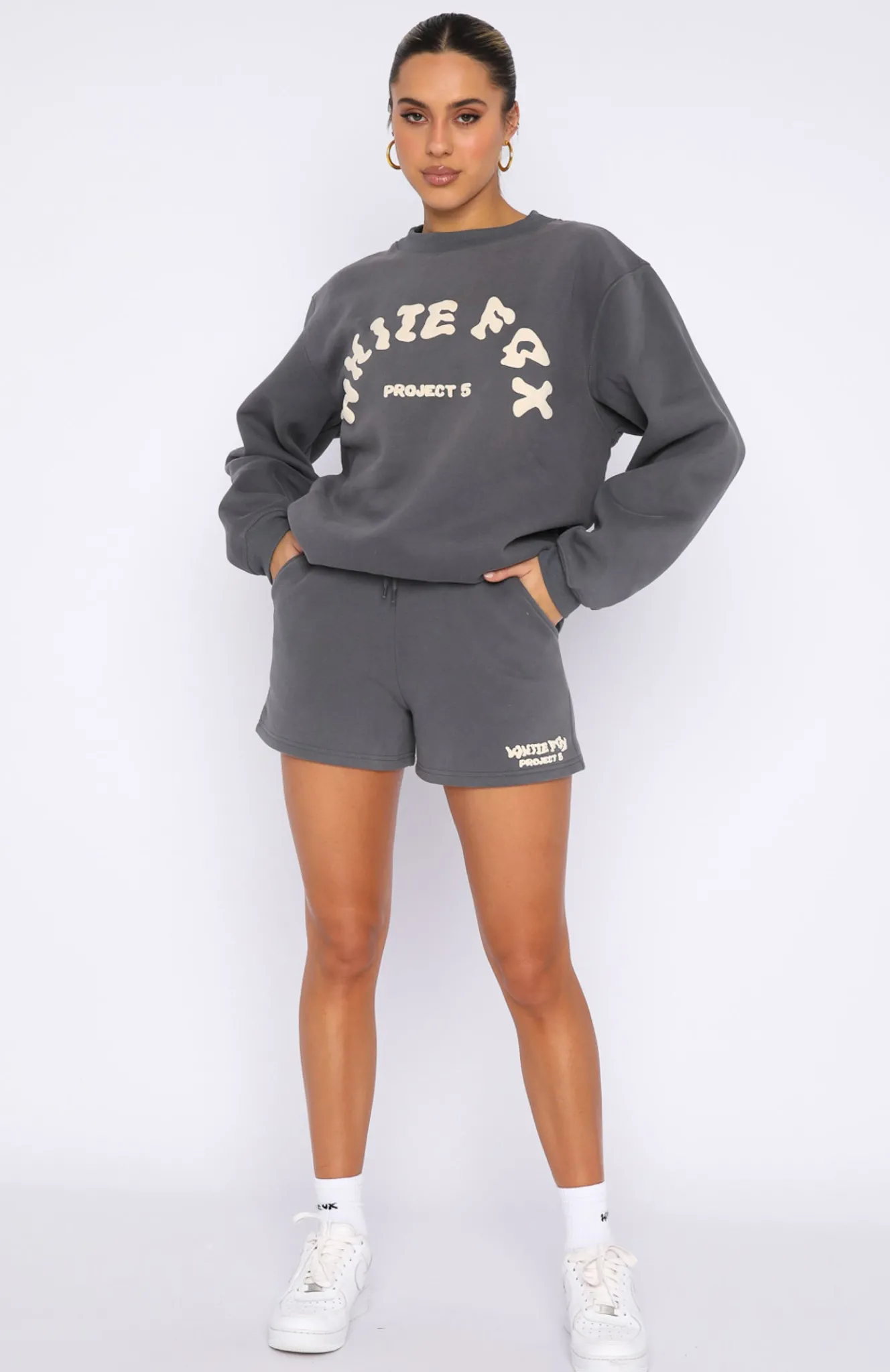 Jackets & Blazers | White Fox Boutique Project 5 Oversized Sweater Volcanic grey