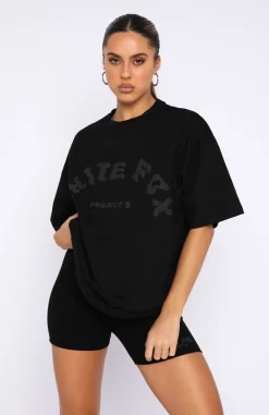 Shirts & Blouses | White Fox Boutique Project 5 Oversized Tee Ink black