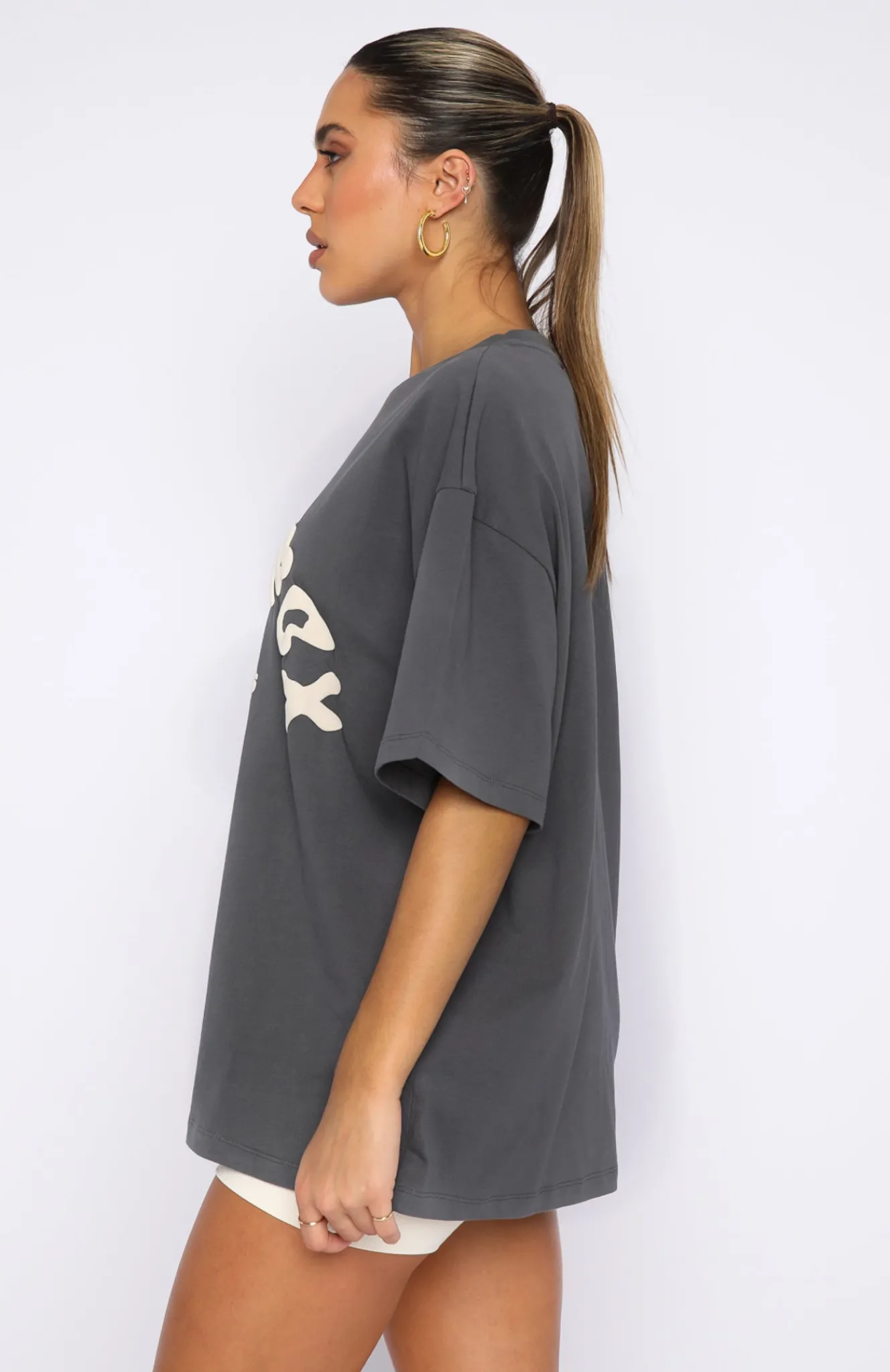 Shirts & Blouses | White Fox Boutique Project 5 Oversized Tee Volcanic grey