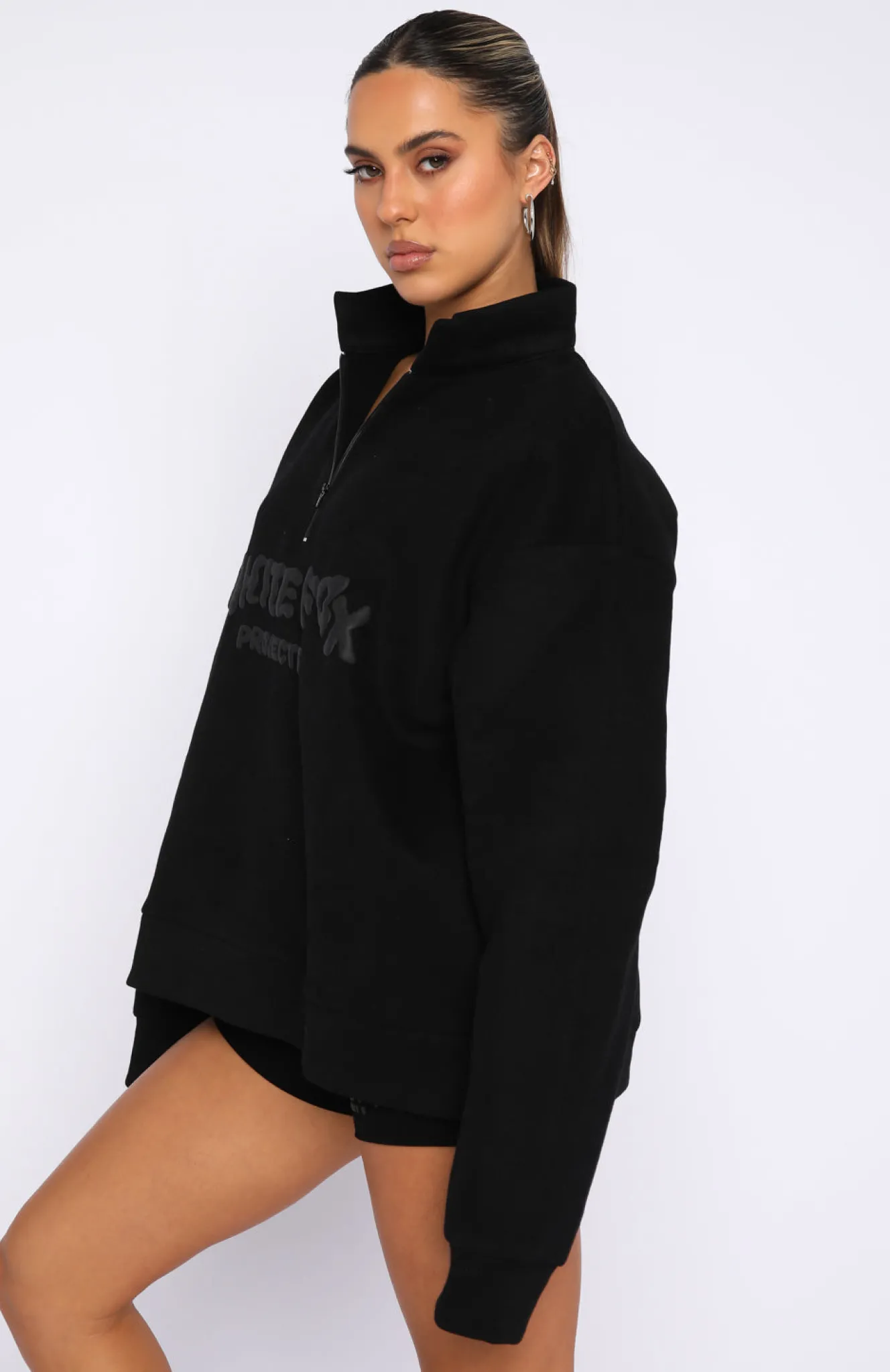 Jackets & Blazers | White Fox Boutique Project 5 Zip Front Sweater Ink black