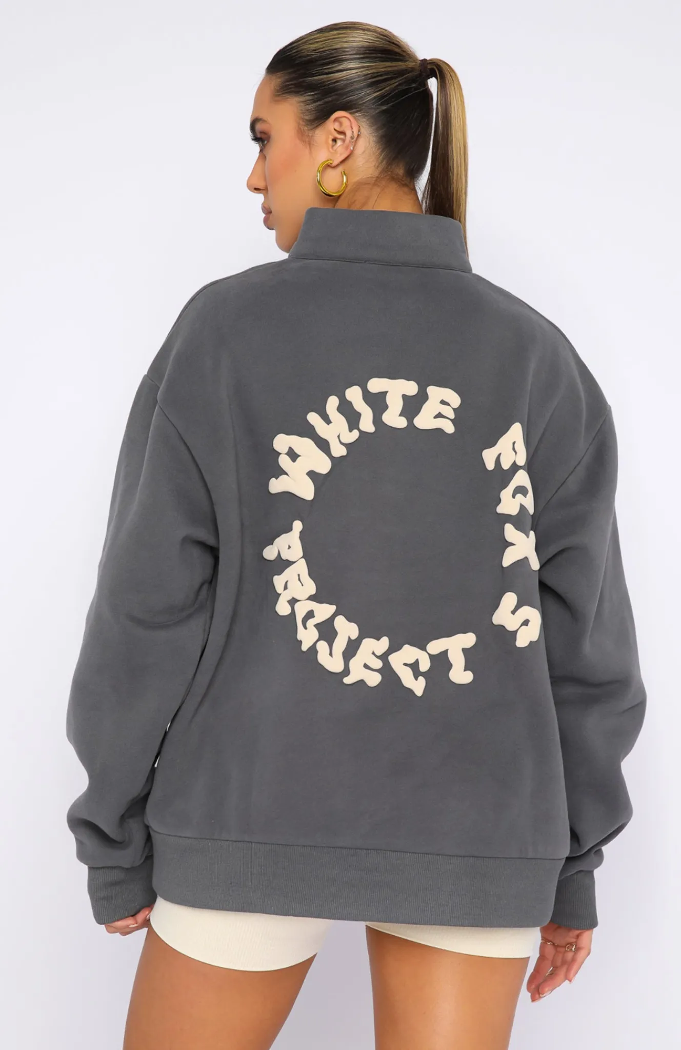 Jackets & Blazers | White Fox Boutique Project 5 Zip Front Sweater Volcanic grey