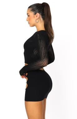 Shirts & Blouses | White Fox Boutique Promise Me Long Sleeve Crop black