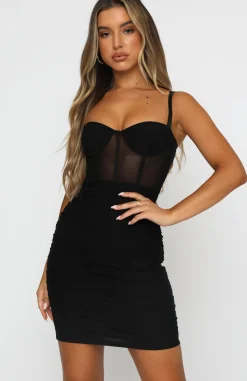 Restocked | White Fox Boutique Push The Boundaries Mini Dress black