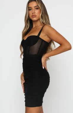 Restocked | White Fox Boutique Push The Boundaries Mini Dress black