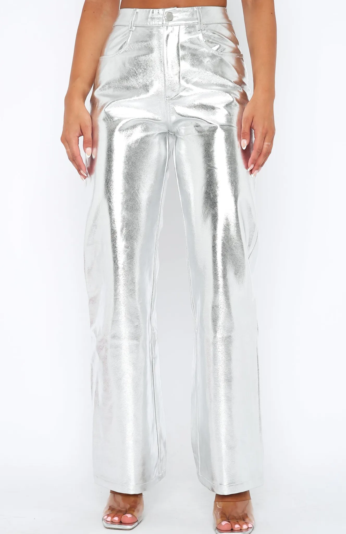 Pants | White Fox Boutique Push The Button Pu Pants silver