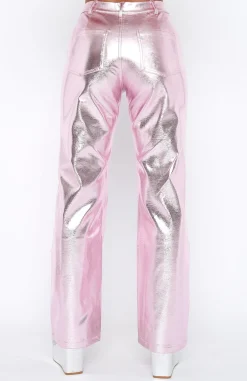 Pants | White Fox Boutique Push The Button Pu Pants Baby pink