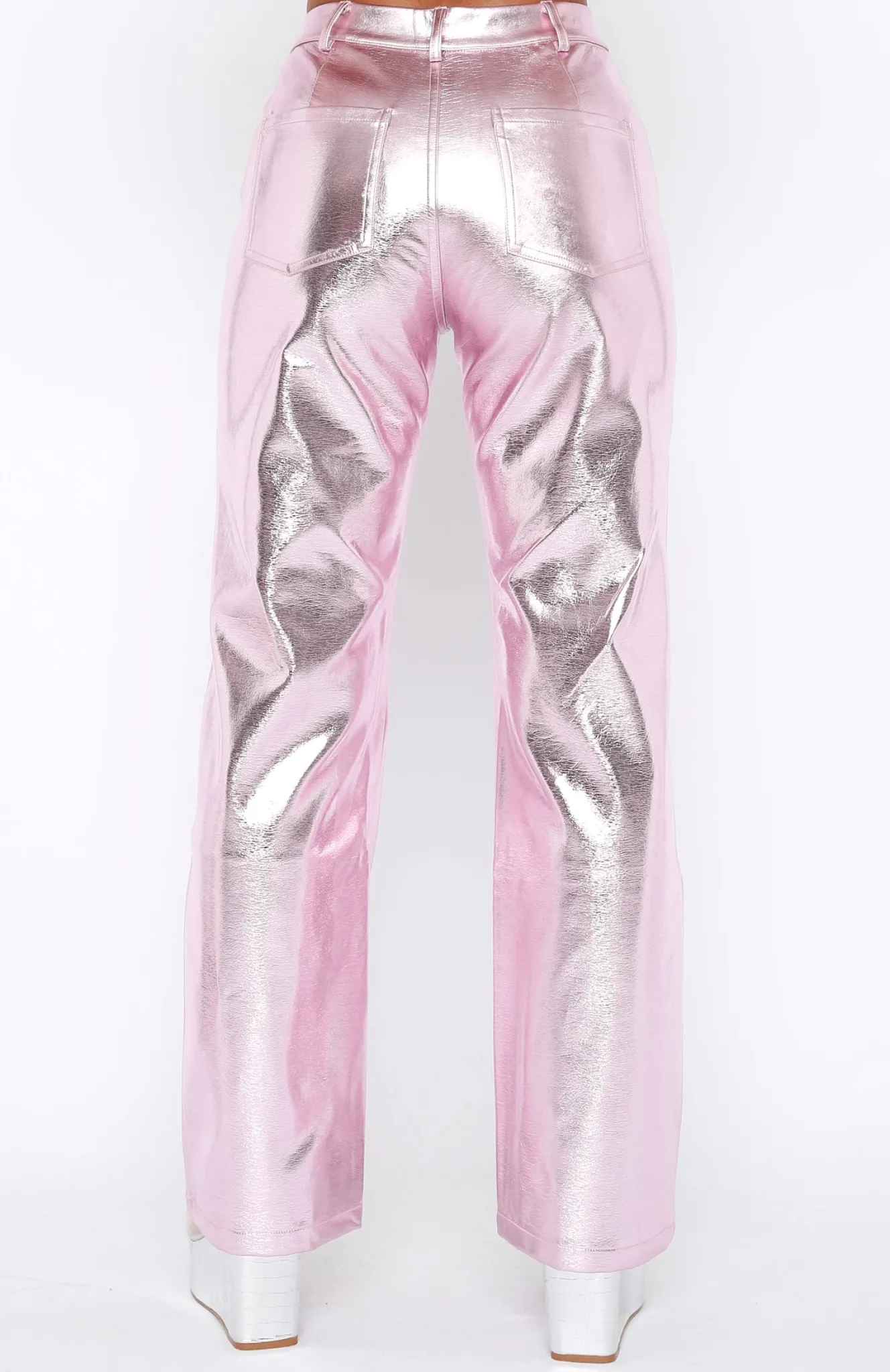 Pants | White Fox Boutique Push The Button Pu Pants Baby pink