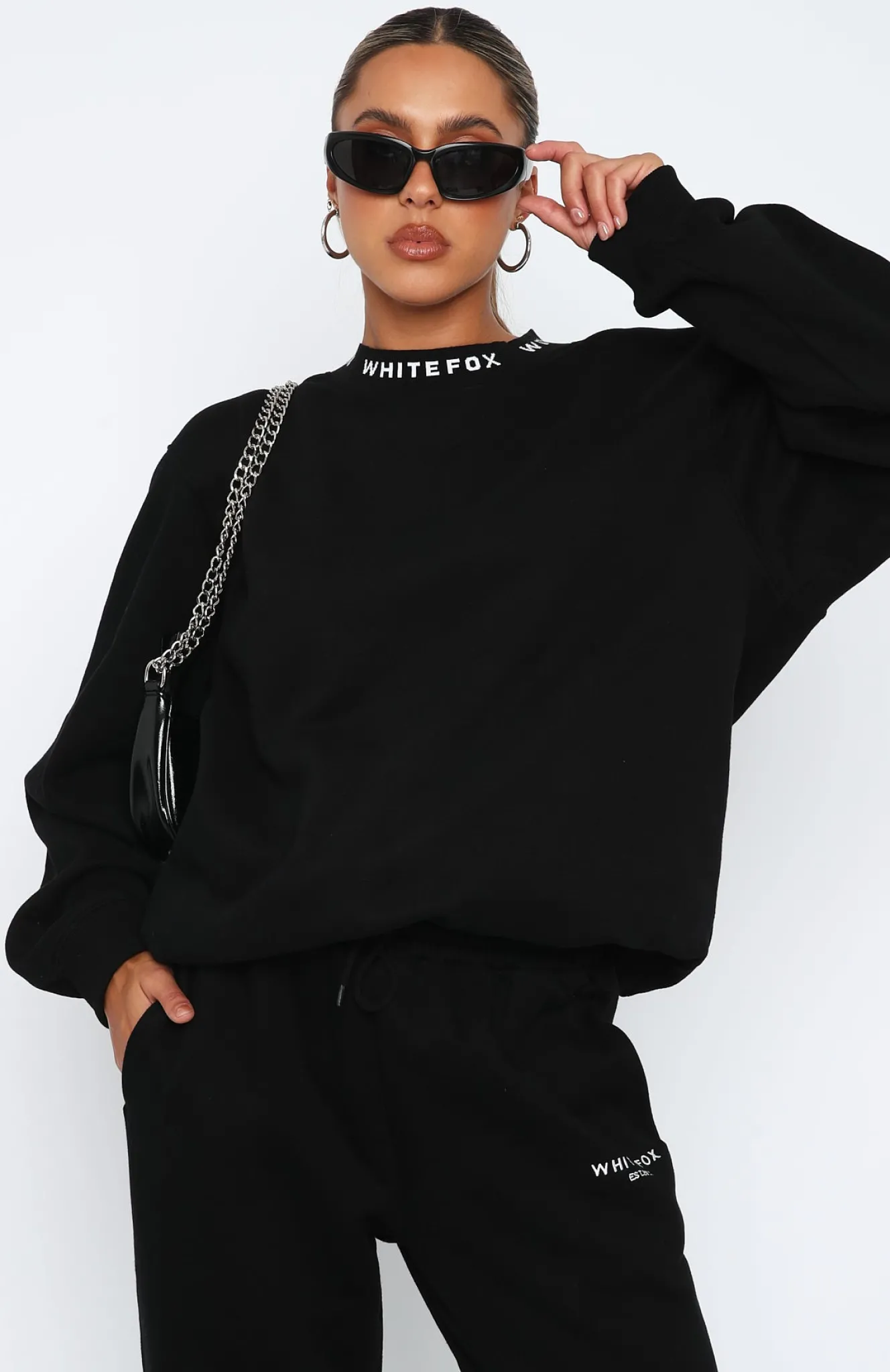 Jackets & Blazers | White Fox Boutique Put It On Repeat Oversized Sweater black
