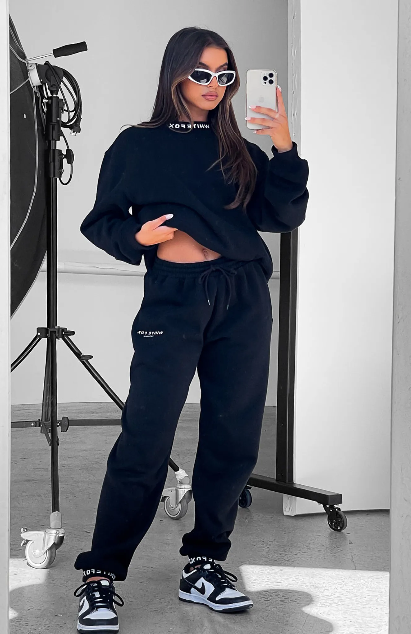 Pants | White Fox Boutique Put It On Repeat Sweatpants black