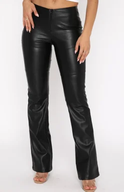 Pants | White Fox Boutique Rare Moment PU Pants black