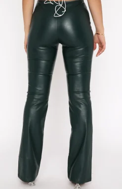 Pants | White Fox Boutique Rare Moment PU Pants Forest green