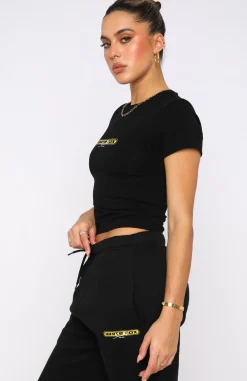 Shirts & Blouses | White Fox Boutique Raw Moments Cropped Tee black