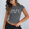 Shirts & Blouses | White Fox Boutique Read About It Baby Tee Charcoal grey