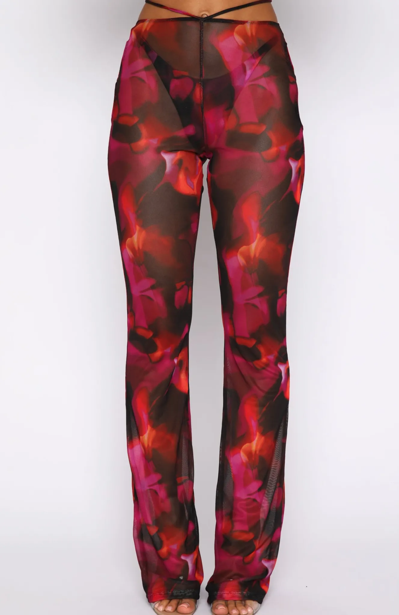 Pants | White Fox Boutique Rhythm Of The Night Pants Flame Print pink
