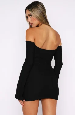 Restocked | White Fox Boutique Rock That Body Long Sleeve Mini Dress black
