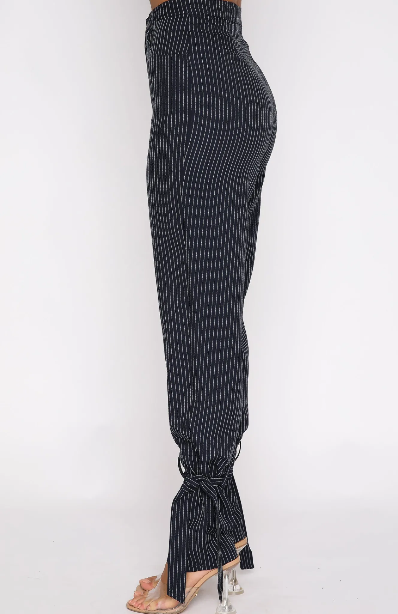 Pants | White Fox Boutique Run To Me Pants Navy Pinstripe blue