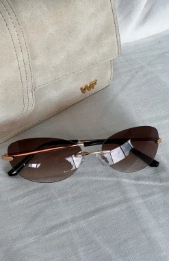 Sunglasses | White Fox Boutique Sarah Sunglasses Gold/Chocolate Fade brown