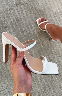 Heels | White Fox Boutique Saskia Mules white