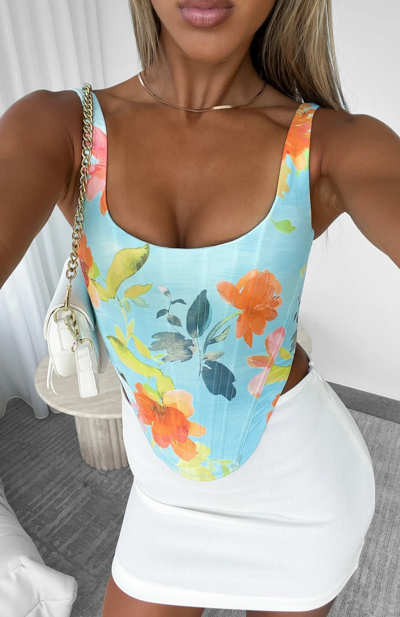 Shirts & Blouses | White Fox Boutique Saturday Sun Bustier Summer Sky blue