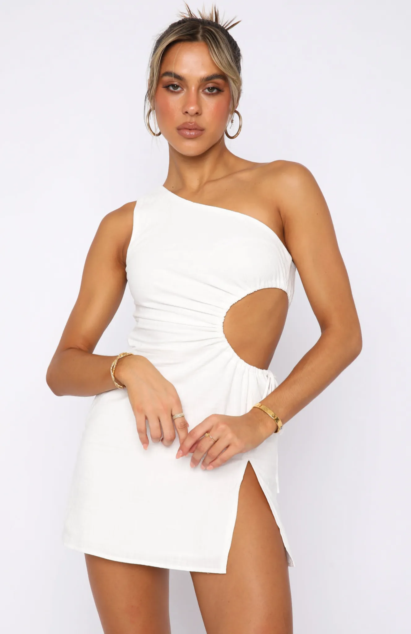 Restocked | White Fox Boutique Say It Now Mini Dress white