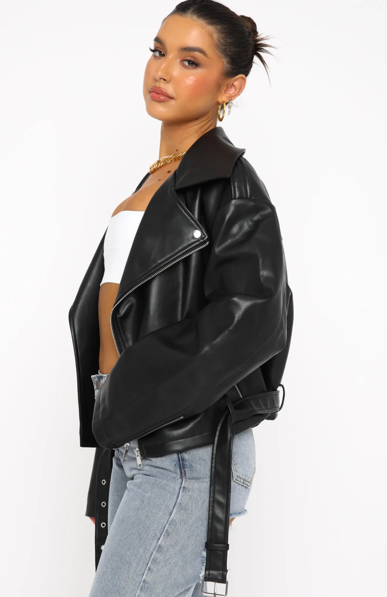 Jackets & Blazers | White Fox Boutique Seal The Deal PU Biker Jacket black