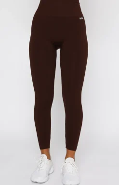Leggings | White Fox Boutique Seamless High Waisted Leggings Chocolate brown
