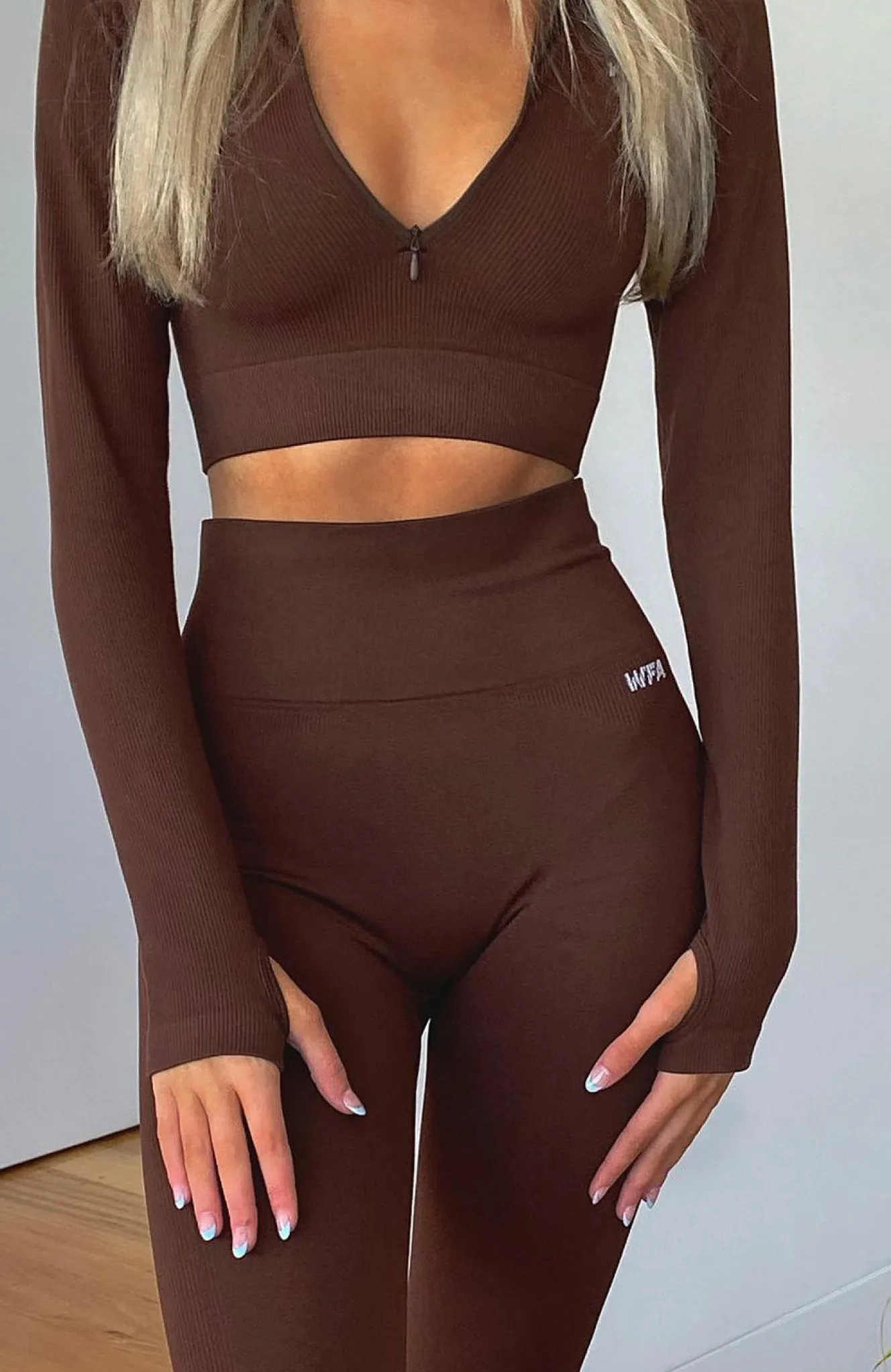 Leggings | White Fox Boutique Seamless High Waisted Leggings Chocolate brown