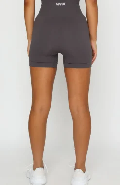 Shorts | White Fox Boutique Seamless High Waisted Shorts Shadow grey