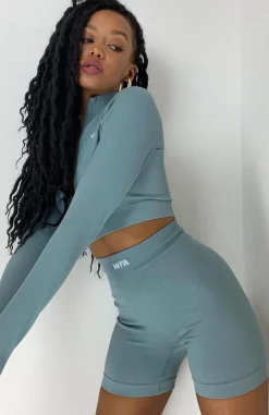 Shorts | White Fox Boutique Seamless High Waisted Shorts Sage green