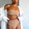 Shirts & Blouses | White Fox Boutique Secrets Out Mesh Bandeau Crop nude
