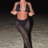 Resort Wear | White Fox Boutique See Me Now Crochet Maxi Skirt black